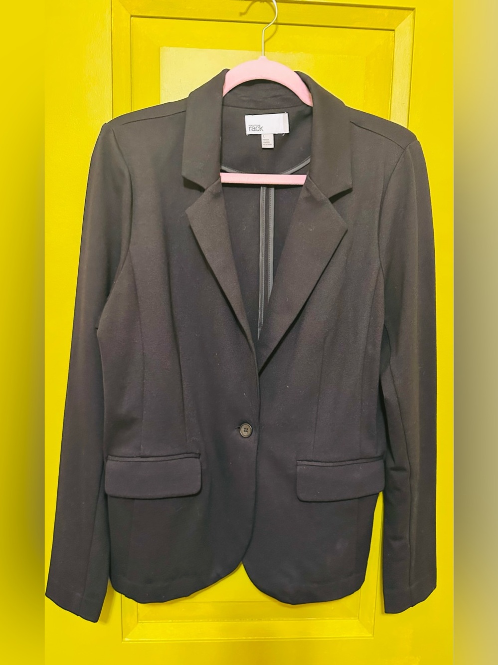 RACK Black Single-Button Tailored Women's Blazer
